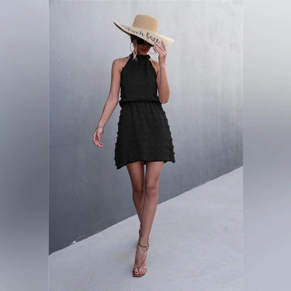 Swiss Dot Sleeveless Mini Dress - Picture 3 of 3